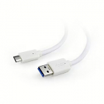 Gembird USB-A to USB-C, 3m, White CCP-USB3-AMCM-W-10