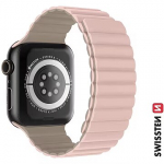 Swissten Silicone magnetic band, 42/44/45/49mm, Pink - for Apple Watch 1/2/3/4/5/6/7/8/SE/SE2022 46000512