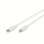 Assmann USB-A 2.0 to USB-B, 3m, White AK-300102-030-E