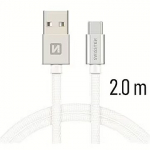 Swissten USB-A 3.1 to USB-C, 2m SW-QU-TYPC-3.1-2m-SI