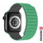 Swissten Silicone magnetic band, 38-40mm, Green - for Apple Watch 1/2/3/4/5/6/7/8/SE/SE2022 46000503