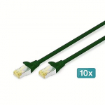 Digitus CAT 6A, S/FTP, 0.5m (10 pack) DK-1644-A-005-G-10