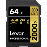 Lexar Professional 2000x, SDXC, 64GB, UHS-II, U3, V90 LSD2000064G