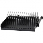 Techly 107753 P&oacute;łka 1U rack 19", do ładowania 14 urządzeń mobilnych, wysuwana 107753