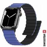 Swissten Silicone magnetic band, 38-40mm, Blue - for Apple Watch 1/2/3/4/5/6/7/8/SE/SE2022 46000504