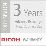 Fujitsu RICOH 3y extended Warranty: Advance Exchange - Next Business Day Workgroup Scanners U3-EXTW-WKG