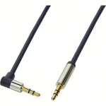 Logilink Audio 3.5mm, 90&deg; angled, 1m, Blue CA11100