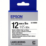 Epson TAPE LK-4WBW STRNG ADH BLK-/WHT WHT 12/9 C53S654016