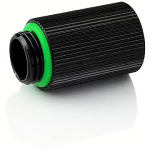 Bitspower Touchaqua G1/4" IG1/4" Extender Fitting 25mm, Glorious Black, 2pcs TA-F62-GB