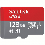 Western Digital SanDisk Ultra, microSDXC, 128GB, UHS-I, U1, V10 +Adapter SDSQUAB-128G-GN6MA