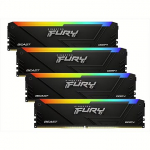 Kingston 64GB, DDR4, 3200MHz, CL16, Kit of 4, Fury Beast RGB KF432C16BB12AK4/64