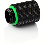 Bitspower G1/4" IG1/4" Extender Fitting 20mm, Glorious Black, 2pcs TA-F61-GB