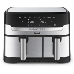 Tefal Dual Easy Fry & Grill, 5.2L + 3.1L, Black/Stainless steel EY905D10