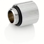 Bitspower Glorious Silver G1/4" IG1/4" Extender Fitting - 15MM, 2pcs TA-F60-GS