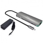 i-tec USB C Metal Nano Dock 1xHDMI 4K 1xSD + 1xmicroSD Kartenleser 1xGLAN 1xAudio 3x USB 3.0 Port 1x USB-C PD + Charger 100W C31NANOLANPD100