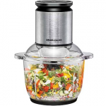 Rommelsbacher Multi-Chopper MZ 600 stainless steel/black, 600 watts, 2-liter glass container MZ 600