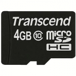 Transcend 133x, microSDHC, 4GB, Class 10 TS4GUSDC10