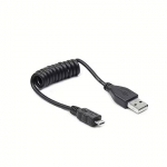 Gembird USB-A to MicroUSB, Coiled, 0.6m CC-MUSB2C-AMBM-0.6M