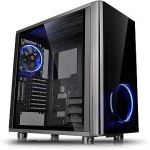 Thermaltake View 31, Tempered Glass, Blue LED, Black CA-1H8-00M1WN-00