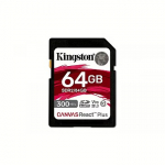 Kingston React Plus, SDXC, 64GB, Class 10, UHS-II, U3, V90 SDR2/64GB