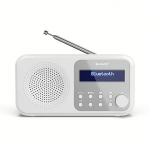 Sharp DR-P420(WH) Tokyo Portable Digital Radio, FM/DAB/DAB+, Bluetooth 5.0, USB or Battery Powered, Snowy White DR-P420(WH)