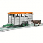 Bruder Livestock trailer with 1 cattle 02227