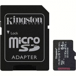 Kingston Industrial, microSDXC, 64GB, Class 10, UHS-I, U3, V30 +Adapter SDCIT2/64GB