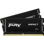 Kingston Fury Impact Black PnP, SODIMM, DDR5, 32GB, 5600MT/s, CL40, Kit of 2 KF556S40IBK2-32