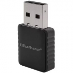 Qoltec USB Wi‑Fi adapter with 2 &times; 2 dBi antenna (AC1300, USB 3.0) 56988