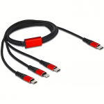 Delock USB-C to Lightning/MicroUSB/USB-C, 1m 86711
