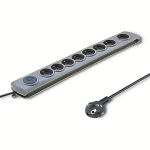 Qoltec Quick Switch, 8 Sockets, 3m, Gray 50168