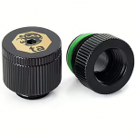 Bitspower Touchaqua Water Exhaust Fitting G1/4, Glorious Black, 2pcs BPTA-EFW-V2-GB