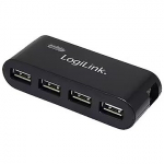 Logilink USB 2.0 Hub, 4-Port, with power adapter UA0085