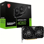 MSI GeForce RTX 4060, 8GB GDDR6, VENTUS 2X BLACK OC (DLSS 3) GeForce RTX 4060 VENTUS 2X BLACK 8G OC