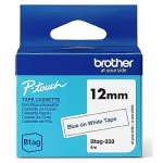 Brother BTAG233 12MM BLUE ON WHITE TAPE BTAG233