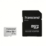 Transcend 300S, SDXC, 256GB, UHS-I, U3, V30 +Adapter TS256GUSD300S-A