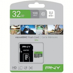 PNY Technologies Ėlite, microSDHC, 32GB, Class 10, UHS-I, U1 P-SDU32GU185GW-GE