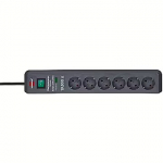 Brennenstuhl Secure-Tec Power Strip 6-way with overvoltage protection, 2m, Gray 1159540366