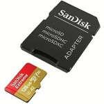 Sandisk Extreme, microSDXC, 128GB, UHS-I, U3, V30 +Adapter SDSQXAA-128G-GN6AA