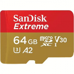 Western Digital Extreme, microSDXC, 64GB, UHS-I, U3, V30 SDSQXAH-064G-GN6AA