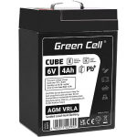 Green Cell Cube AGM VRLA IP54 6V 4Ah bezobsługowy akumulator do systemu alarmowego kasy fiskalnej zabawki AGM6V4AH-J