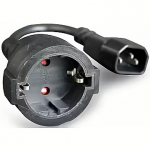 Gembird Power adapter cord C14 male/schuko female PC-SFC14M-01