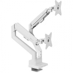 Arozzi Desk Mount | Neo Duo - Gas Spring Monitor Arm AZ-ALZARE-NEO-DUO-WT | Tilt, Swivel, Rotation | Maximum weight (capacity) 9 kg | White AZ-ALZARE-NEO-DUO-WT