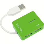 Logilink USB 2.0  Hub, 4-port, Green UA0138