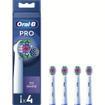 Braun toothbrush heads 3D White Pro, 4pcs, White EB18pRX-4