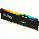 Kingston FURY Beast RGB Black (EXPO + XMP), DDR5, 16GB, 6000MHz, CL30, Single stick KF560C30BBEA-16