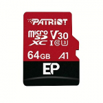 Patriot microSDXC, 64GB, Class 10, UHS-I, U3, V30 PEF64GEP31MCX