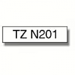 Brother TZe-N201 Non-Laminated Tape Black on White, TZe, 8 m, 3.5 mm TZeN201