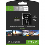 PNY Technologies Pro Elite, microSDXC, 1TB, UHS-I, U3, V30 +Adapter P-SDU1TBV32100PRO-GE