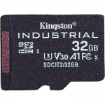Kingston Industrial, microSDHC, 32GB, Class 10, UHS-I, U3, V30 SDCIT2/32GBSP